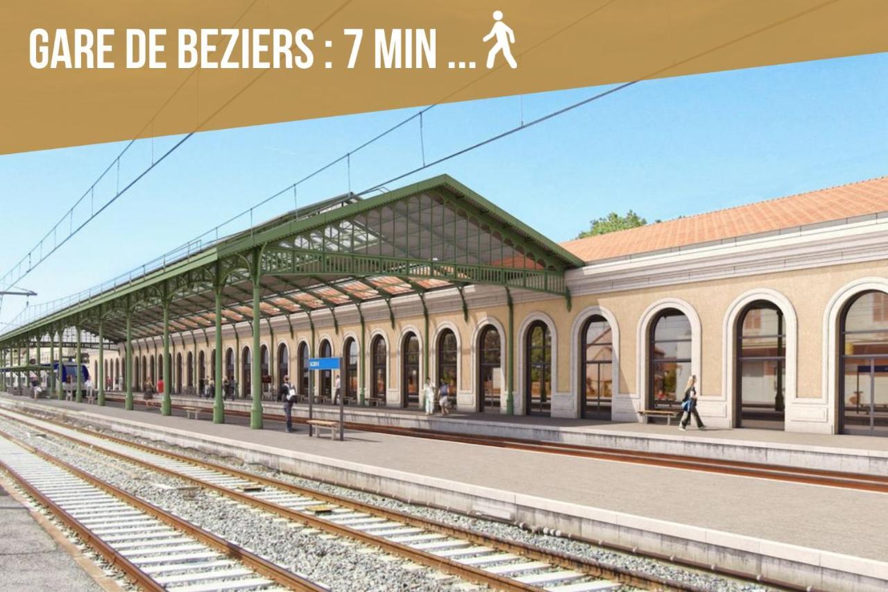 Centre Historique - Free Parking - Self Checkin - Wifi - Industriel - Sleepntripbeziers Daire Dış mekan fotoğraf